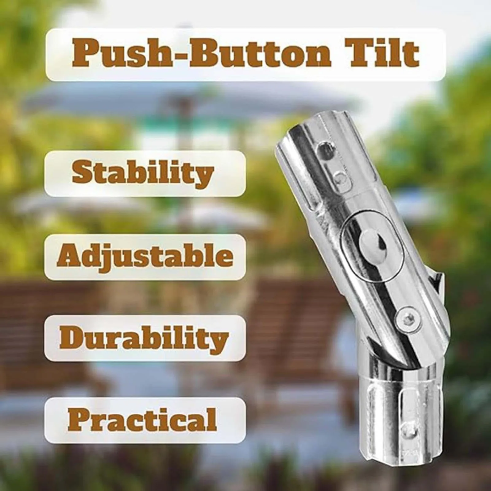1x Detachable Patio Umbrella Shaker Turn Waterproof Outdoor Garden Party Balcony Parasol Pole Steering Patio Umbrellas Part