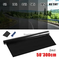 50x300CM Black Car Window Film 5%/20%/35%/50%/70% VLT Window Tinting Glass Shading Sticker Summer UV Protector Auto Accessories 2