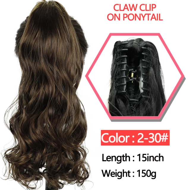 Azqueen Synthetic Claw Clip In Ponytail Hair Extensions Hairpiece 15 Inch  Fake Blonde Hair Wavy With Alligator Clip Horse Tail - Synthetic  Ponytails(for White) - AliExpress