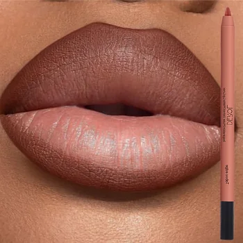 윤곽 입술 모양 립 라이너 펜슬, 섹시한 레드 매트 컨투어링 립 틴트, 지속되는 논스틱 컵 누드 립스틱, 입술 메이크업 화장품