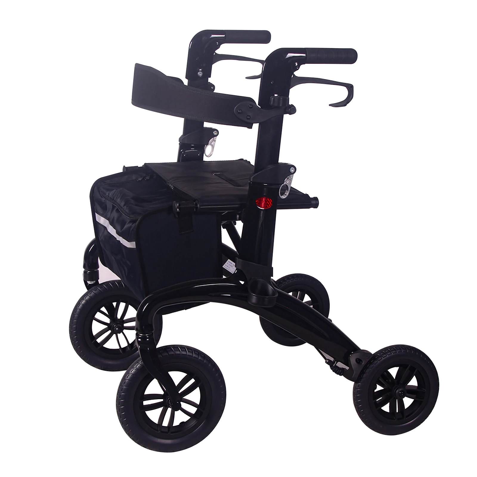 Riabilitazione Medica In Fibra Di Carbonio Pieghevole Rollator Ruote Sedile Regolabile In Altezza Walker Chair Walking Aid Walker Con Sedile