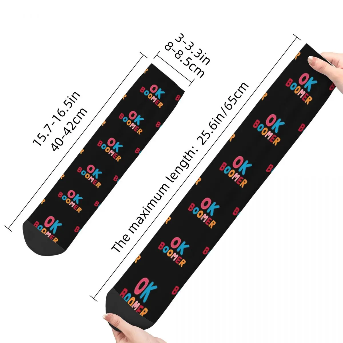 Ok Boomer sockings Long Socks Harajuku Comfortable Breathable Happy Gift sockings For Unisex