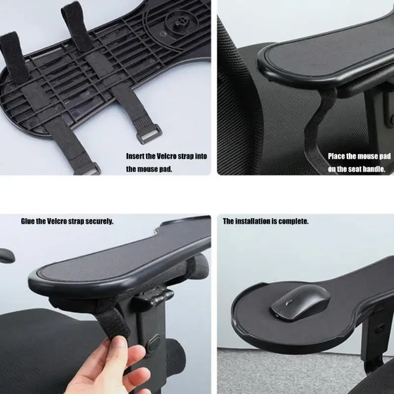 Computer Chair Mounted Mouse Pad Platform Ergonomic Wrist Support Tray thumbnail 6