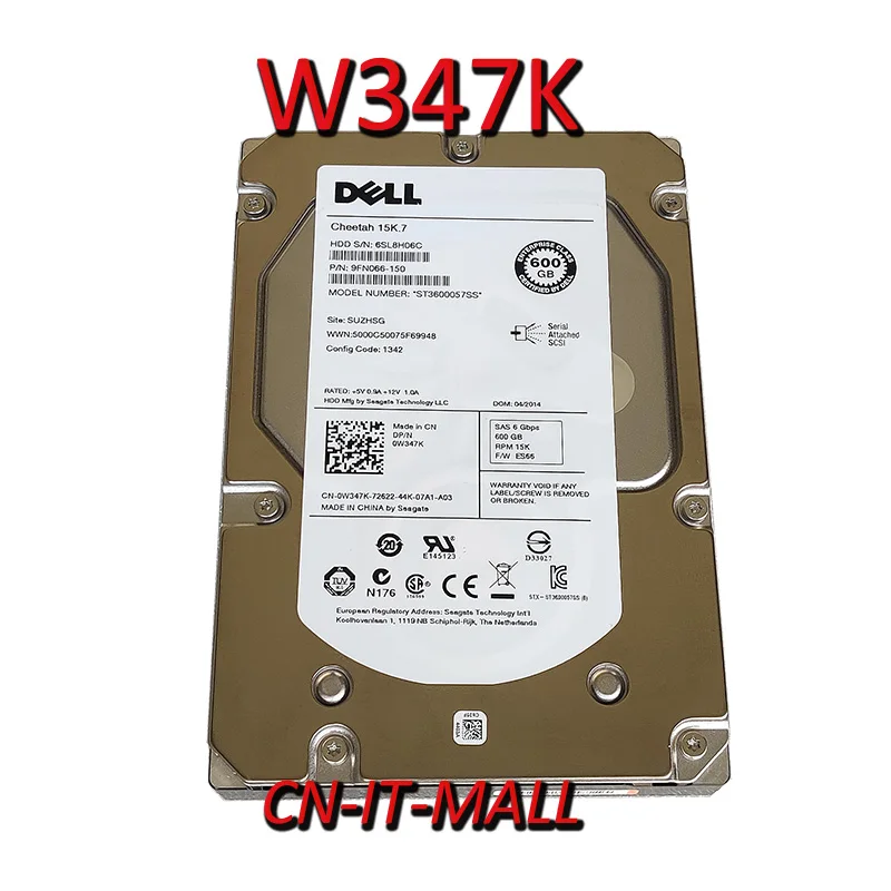 Dell 0W347K W347K ST3600057SS 600ギガバイト15000 rpm 16