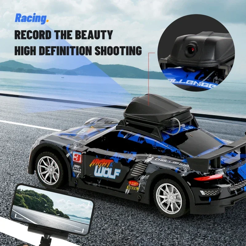 Camera Rc Car with Light HD Remote Control Sports Car Wifi App Control Pvc Car Electric Drift Racing Car for Boys Kids Gift