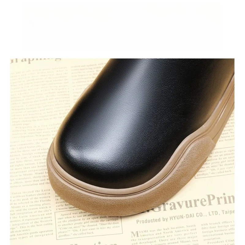 Girls Faux Fur Ankle Boots Winter School Shoes