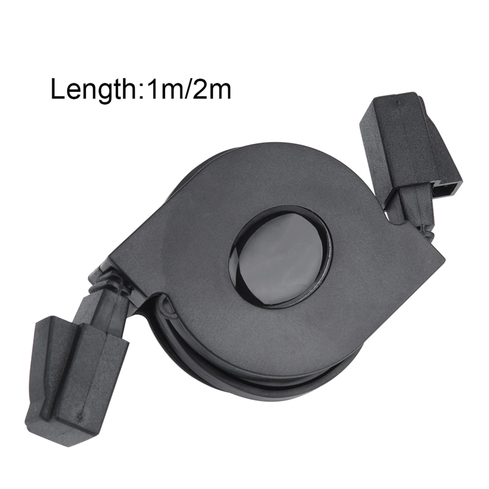 Adjustable Retractable CAT6 RJ45 Lan Network Cable Cord, 1m/2m, 8 Core, Up to 1000Mbps