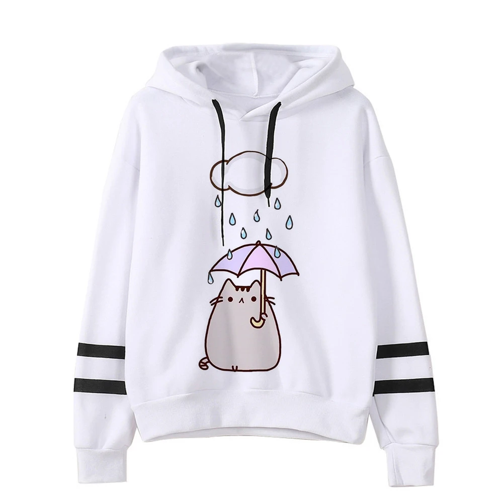 thumbnail image 1 of Ullzang-Sudadera con estampado de gato Pusheen para mujer, ropa con capucha de estilo coreano, Kawaii, Harajuku, 1 of 5