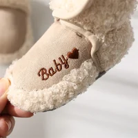 Plus Velvet Thick Warm Baby Shoes Winter Cashmere Soft Comfortable Infant Girls Boys Anti-Slip Newborn Baby Crib Shoes 5