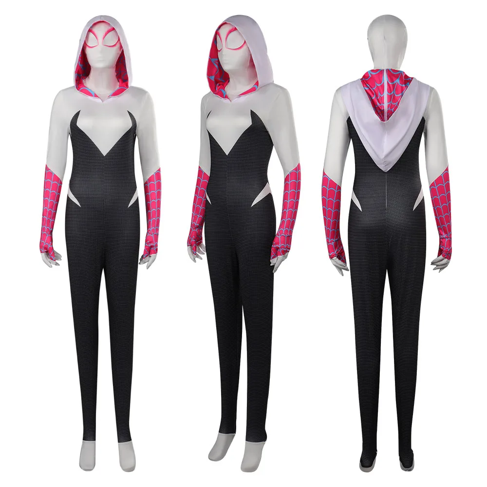 

Gwen Cos Stacy Cosplay Costume Jumpsuit Bodysuit Outfits For Girls Women Adult Halloween Carnival Party Disguise RolePlay Suit
