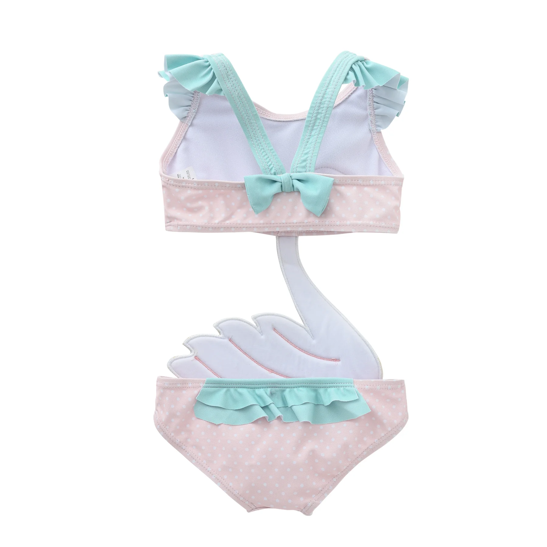 Honeyzone Pink Swan Belly Protection Whole Swimsuit Girls Swimwear Babi Child Infant Children Teen Kids Cartoon Bathing Suit children swimwear