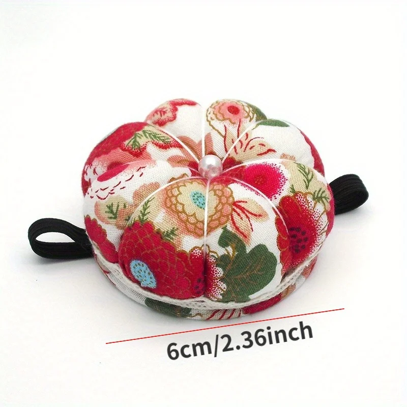 1pc 호박 모양 바늘 핀 쿠션 홀더 바느질 키트 DIY 공예 바느질 핀 탄성 손목 밴드 Pincushions