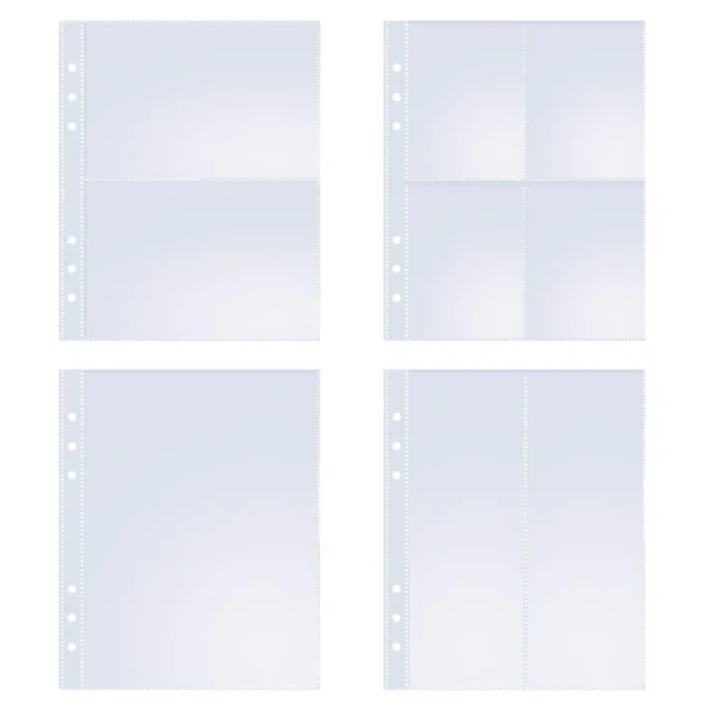 PLRBOK 10 Pezzi A5 6 Raccoglitore Trasparente Ricarica 1 2 4 Tasche Maniche Toploader Tesserino Notebook Diario Album fotografico Disegno Blocco note 1