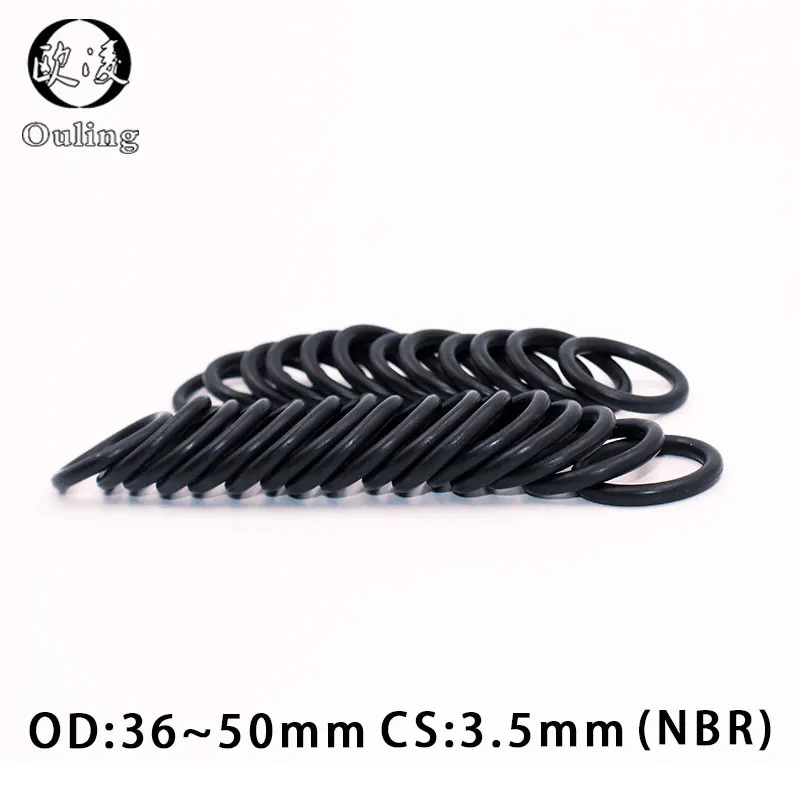 

15PCS/lot Rubber Ring NBR Sealing O-Ring CS3.5mm OD36/37/38/39/40/42/43/44/45/46/47/48/49/50mm O Ring Seal Gasket Washer Rings