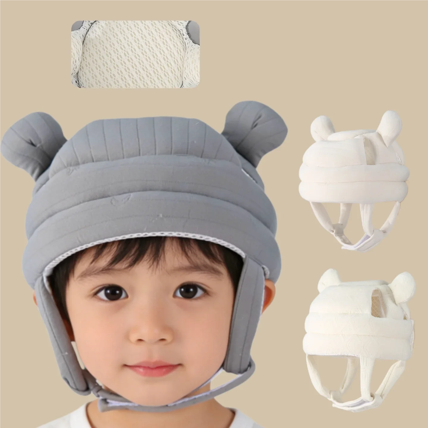 Thickened anti-collision protective cap, baby safety helmet, soft and comfortable, all-around head safety protection, adjustable