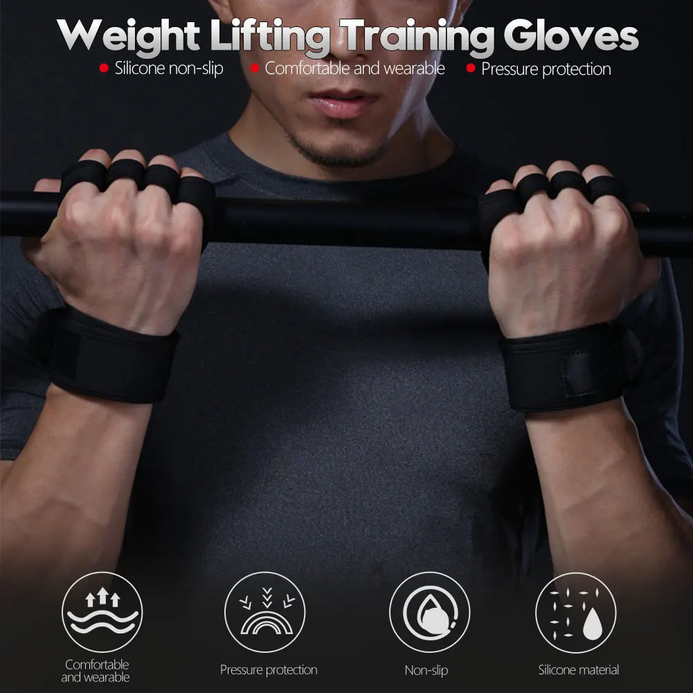 1 Pair slip Sports Gym Fitness Gloves Shockproof Weight Lifting Training Glove Half Finger MTB Cycling Gloves for Men Women