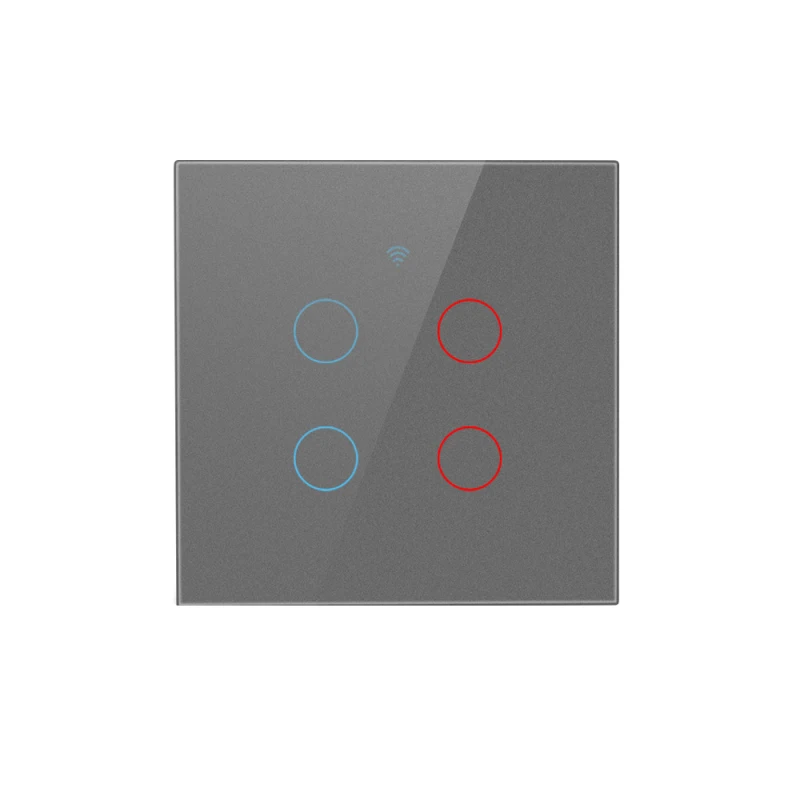 

Умный сенсорный выключатель Tuya, Wi-Fi, 433 МГц, ЕС, 1/2/3/4 клавиши, два способа проводки, настенная кнопка, умное управление жизнью через Alexa Home