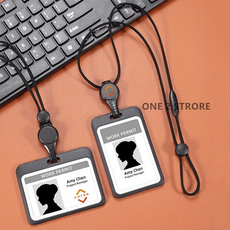 Lanyards Ausweishalter Transparente einziehbare Abzeichenrolle mit Lanyard Krankenschwesterzubehör für die Arbeit Abnehmbarer Ausweishalter – Detail 2