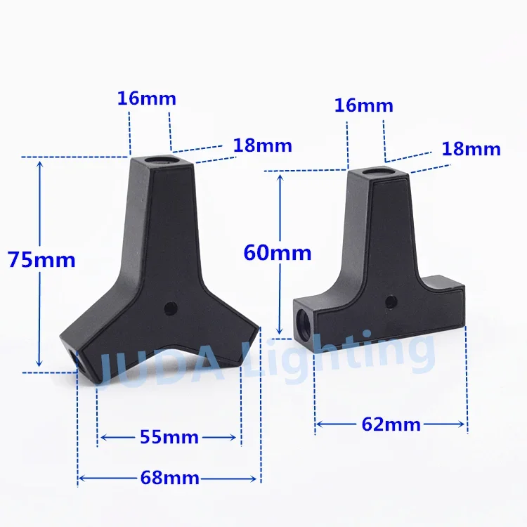 모양의 스텐트 LED 튜브 브래킷 펜던트 램프 어댑터, 엘보 펜던트 램프 튜브 커넥터, 샹들리에 조명 액세서리