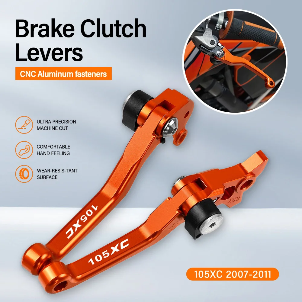

For 105XC 105 XC 2007 2008 2009 2010 2011 Motocross Foldable Pivot Dirt Bike CNC Handlebar Brake Clutch Levers Handle Lever