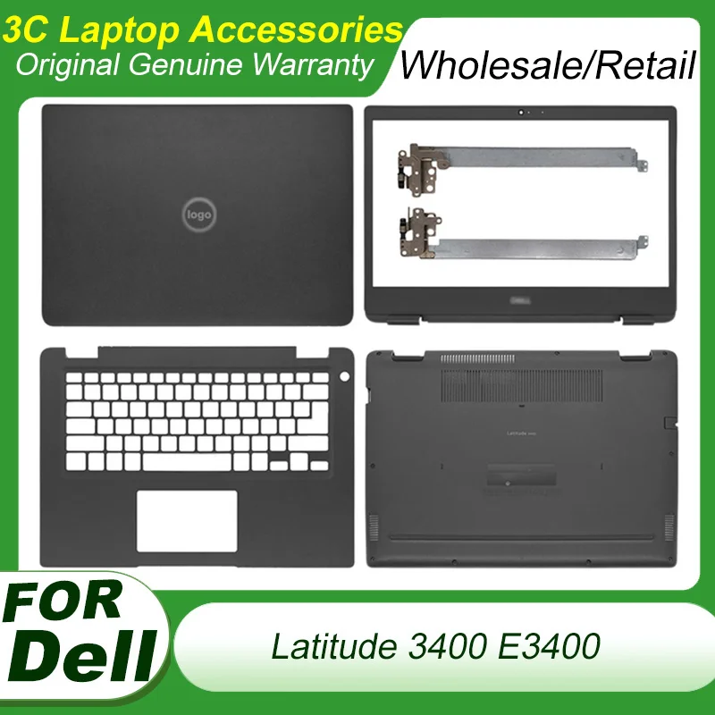 

Новинка, задняя крышка для ЖК-дисплея Dell Latitude 3400 E3400, задняя крышка, передняя панель, подушка для ладони, нижняя крышка, петли, корпус для ноутбука, фотография, фотография, 0PTF1G