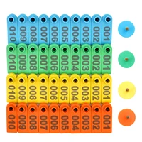 No. 1-500 Sheep Ear Tag Signs with The Word Ear Laser Typing Copper Head Earrings Farm Animal Identification Card 100Pcs 1