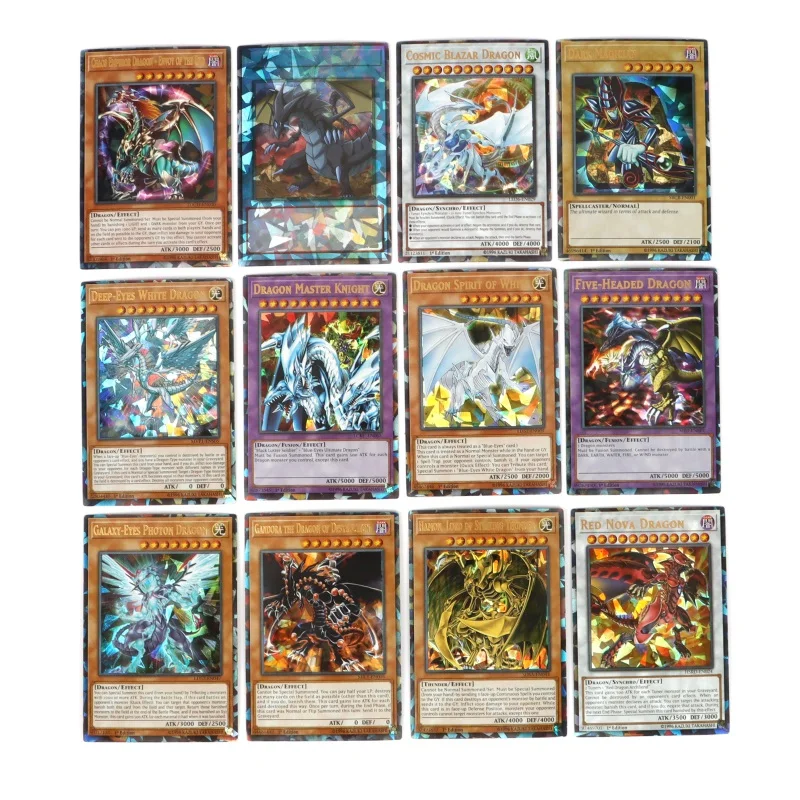 Yugioh Holographic Golden Letter Duel Links Game Card Set with Storage Box