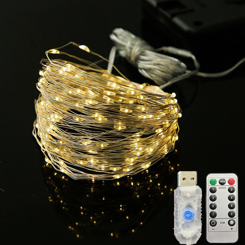 

USB Remote Control Lights Diy Copper Wire Lights Fairy Lights Valentine's Day Wedding Christmas Decoration.