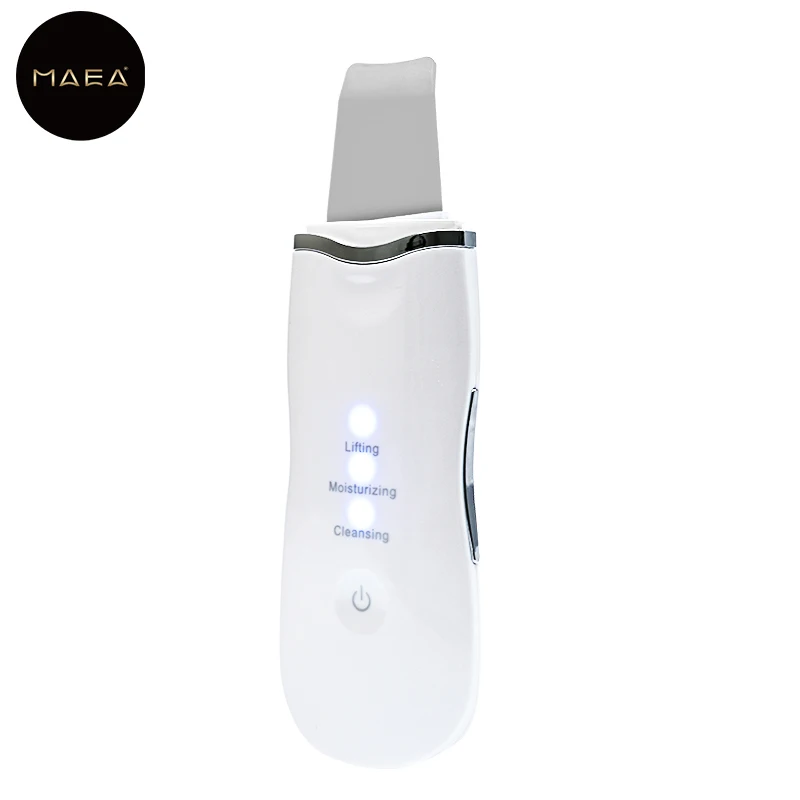 Ultrasonic Face Scrubber Facial Peeling Skin Scrubber Deep Facial Cleaning Spatula Acne Pore Ultrasonic Cleanser