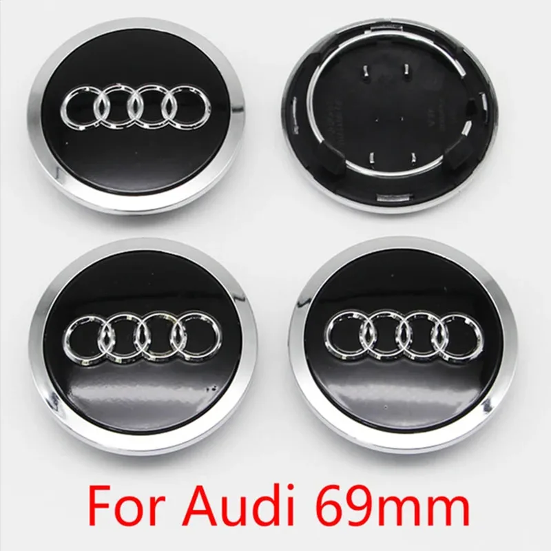 Premium Car Wheel Center Cap Hub Cover Badge - 4PCS Set
