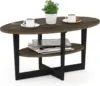 Coffee Table, 1-Pack, Columbia Walnut/Black， living room furniture 5
