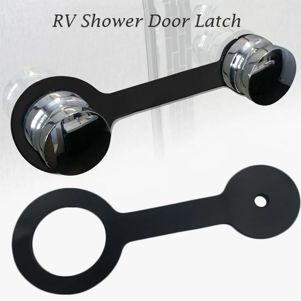 

Black RV Shower Door Strap RV Interior Parts & Accessories Travel Secure Shower Door Latch Rubber BPA-free RV Door Latch Strap