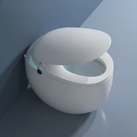 Egg-shaped smart toilet has no water pressure limit and is fully automatic. 2