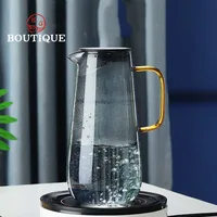 1.6L Transparent Glass Teapot Set Hot Cold Water Jug Pitcher Transparent Coffee Pot Water Bottle Kettle Heat-Resistant Tea Pot 3