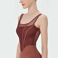 Retro Ballet Leotard Women New Design Spliced Gymnastics Bodysuit Dance wear Adult Elegant Female Yoga Clothing - Image 3