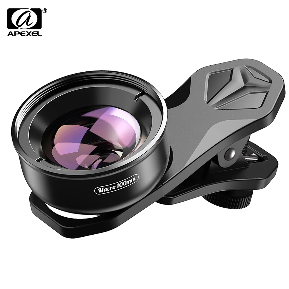 Apexel-lente de Câmera Macro para Todos os Smartphones Macro 4k hd Lentes de Filmadora Cpl Star Filter Iphone Samsung 100 mm
