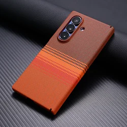 Premium Magnetic Carbon Fiber Shockproof Case with Camera Protection and MagSafe Compatibility for Galaxy Z Fold4 (Orange)
