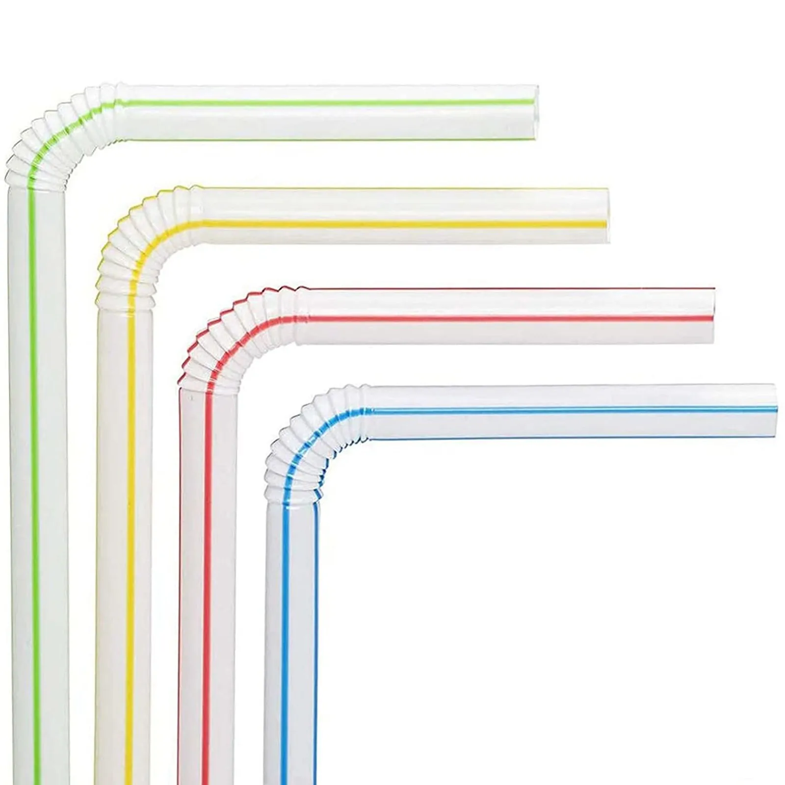 1000-10000Pcs Colorful Plastic Curved Straws for Kitchen Milk Tea Juice Cocktail Drinking Party Bar Supplies plastic drinking straws