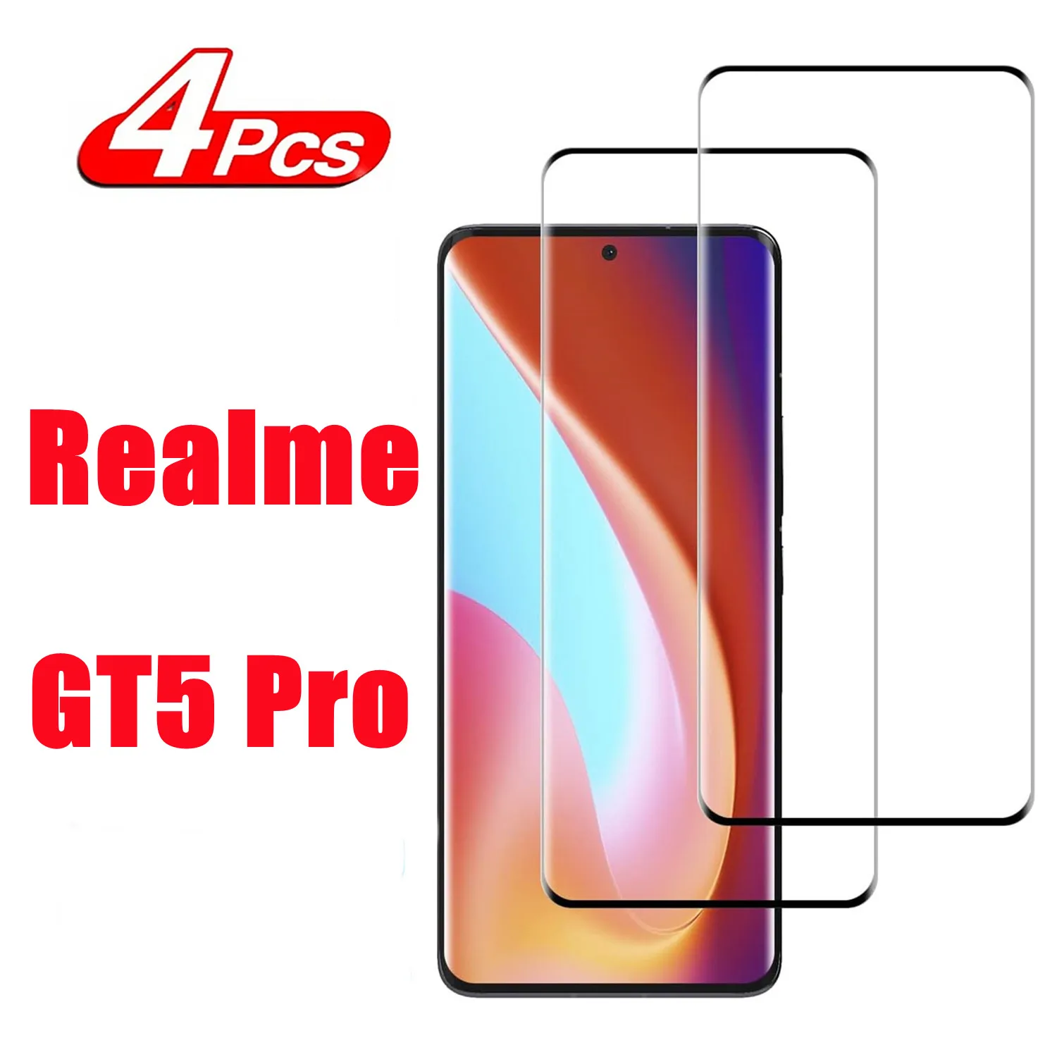 

1/4Pcs Realme GT5 Pro Protective Tempered Glass For Realme GT5 Pro Screen Protector