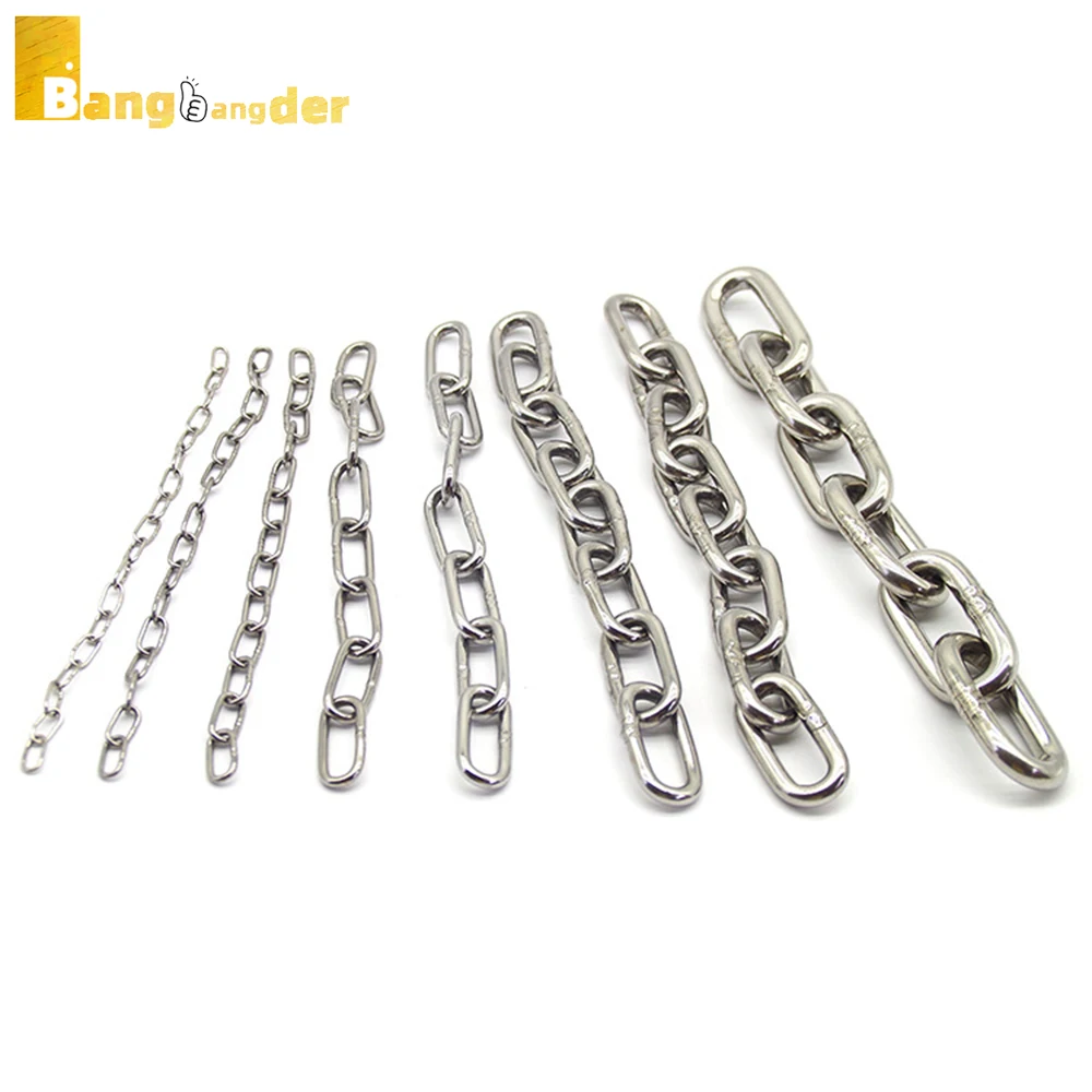 Any Meter Length 1.2-10MM Diameter 304 Stainless Steel Chain For Lifting Binding