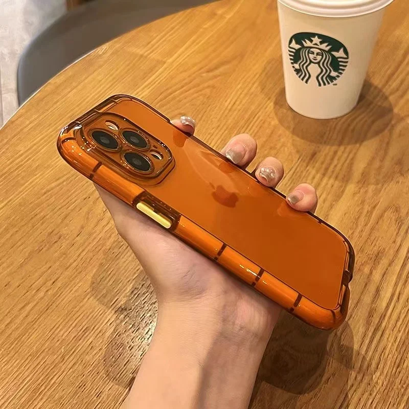 Premium Shockproof Transparent Phone Case with Night Light Bumper Cover