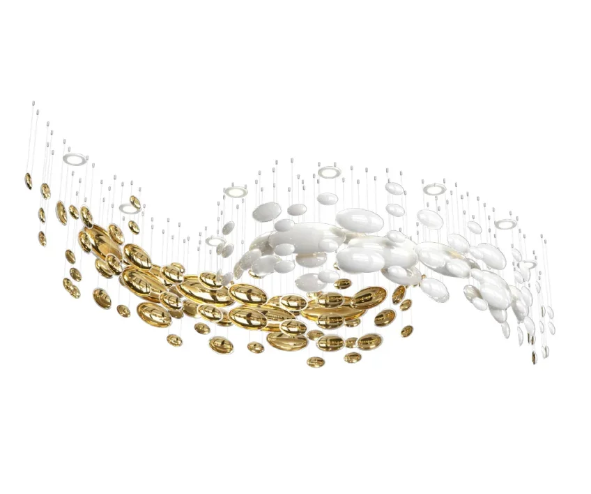 

Hotel Project Chain Modern Art Chandelier&Pendant Light Set