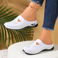 Chaussures pour femmes pratiques et confortables à la maison, un pied avec évent et demi-pantoufle, chaussures d'été pour femmes, livraison gratuite 2