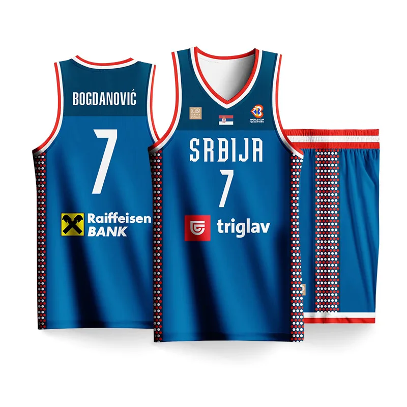 Jokic Serbian World Basketball Jersey Customizable player name and