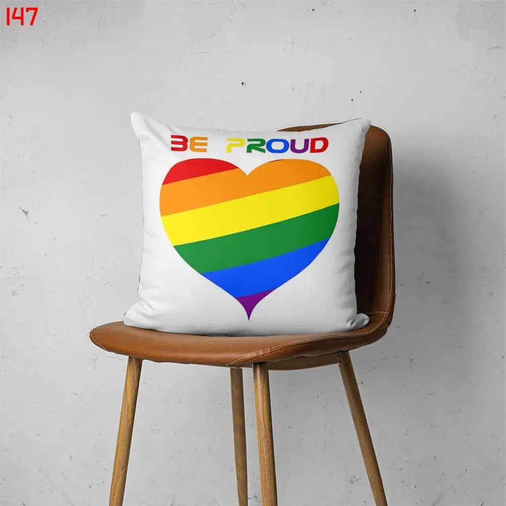 

PRIDE MONTH 00147 Customizable Bedroom Bed Sofa Hotel Car Lumbar Pillow Fashion Decorative Cover