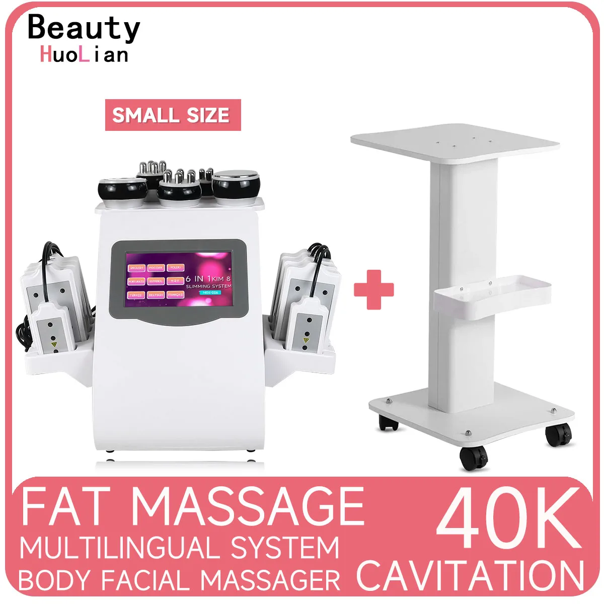 KIM8 Ультразвуковая кавитационная вакуумная радиочастотная лазерная липо-лазер, металлические стальные зонды, аппарат для похудения для формирования тела, 6 в 1, 40K антицеллюлітний массажер