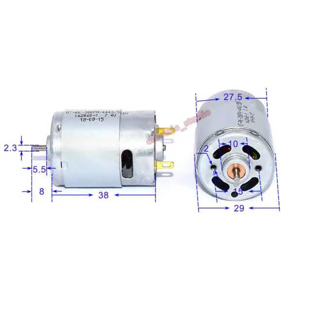 マイクロモーターRK-380PH-4443 DC,7.4V,14000rpm,高速,rk380,電気 