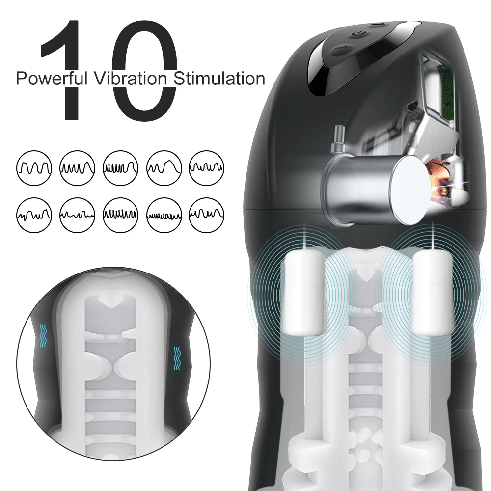 Real Automatic Sucking Vibrator Male Mastubator Blowjob Vagina Sex Machines for Men