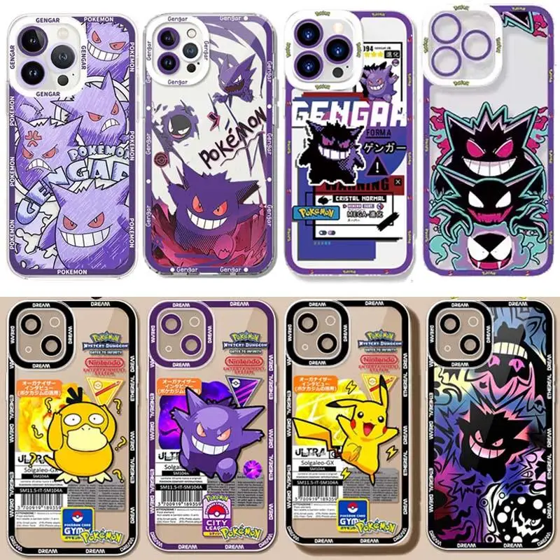 Pokemon Gengar Pikachu Case For VIVO Y28 V30E Y36 Y100 Y17S