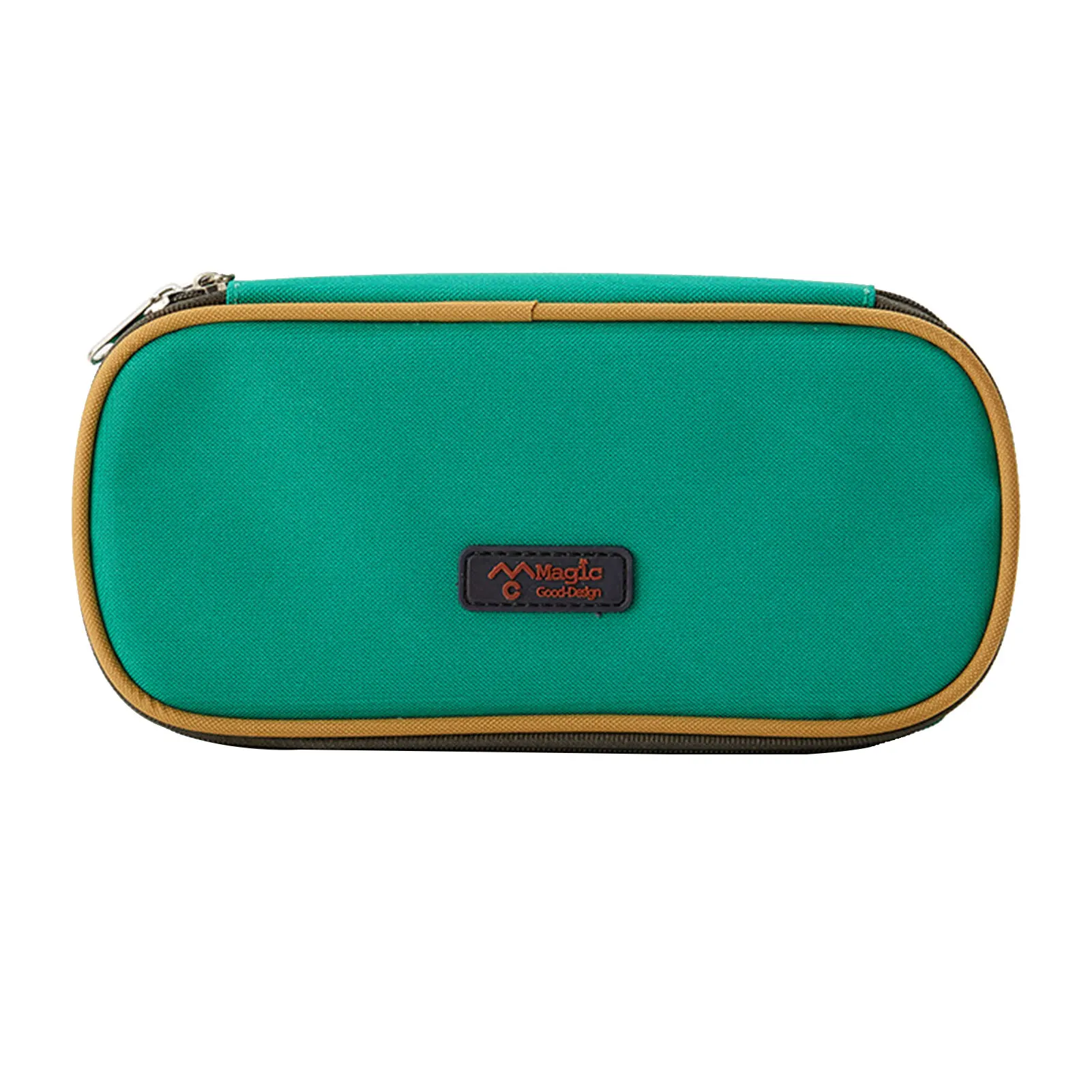 

Kids Adults Large Capacity Double Zipper Solid Color College Canvas Pouch School Office Multifunctional Pencil Case Makeup